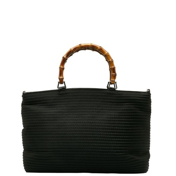Gucci Nylon Bamboo Top Handle Bag  Canvas Handbag 002 2058 in Good condition - Picture 4 of 11